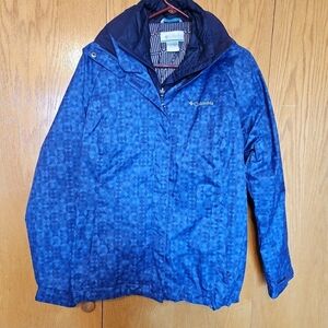 Columbia Navy Geometric Jacket